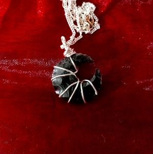 OBSIDIAN MOON PENDANT